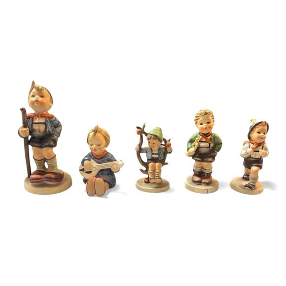Lot 5 Goebel Hummel Figurines TMK-6 Apple Tree Boy Little Hiker Germany Vintage - Picture 2 of 12